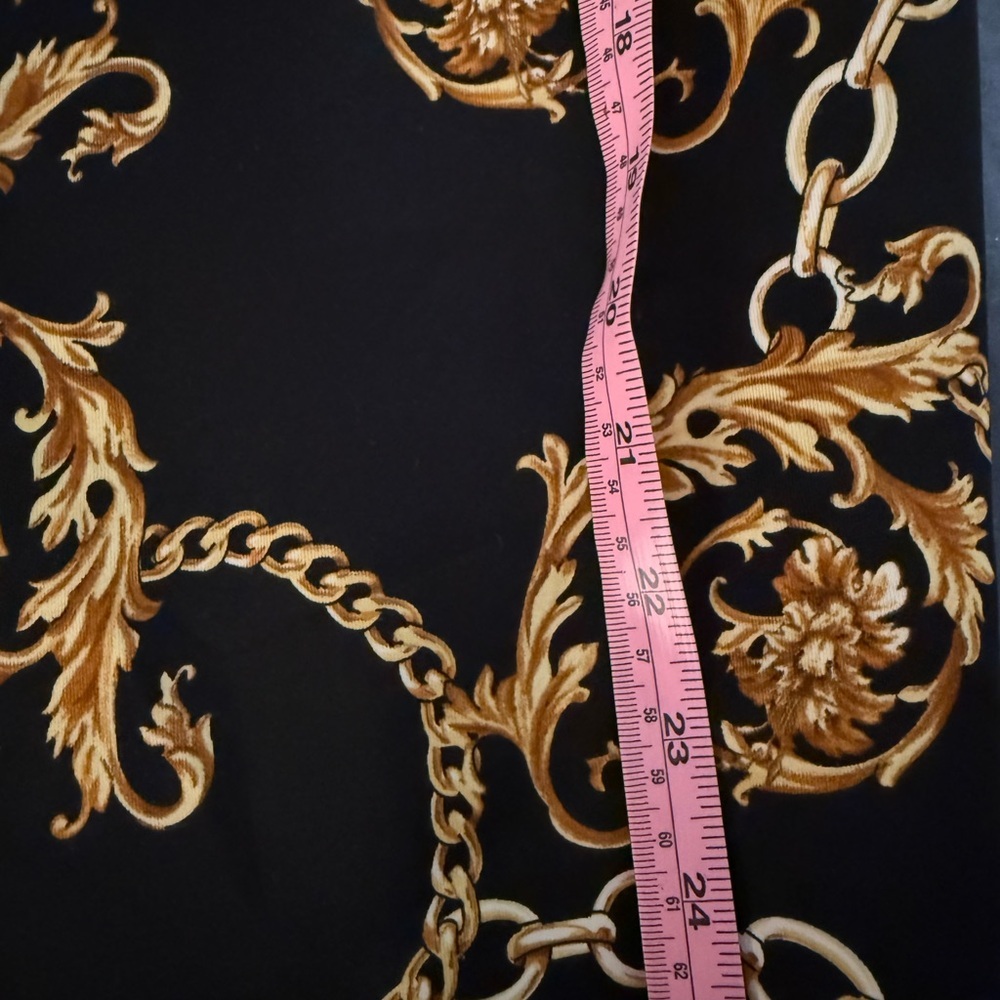 Worthington Black and Gold Pencil Skirt Cocktail elastic waist love​ - Picture 6 of 7